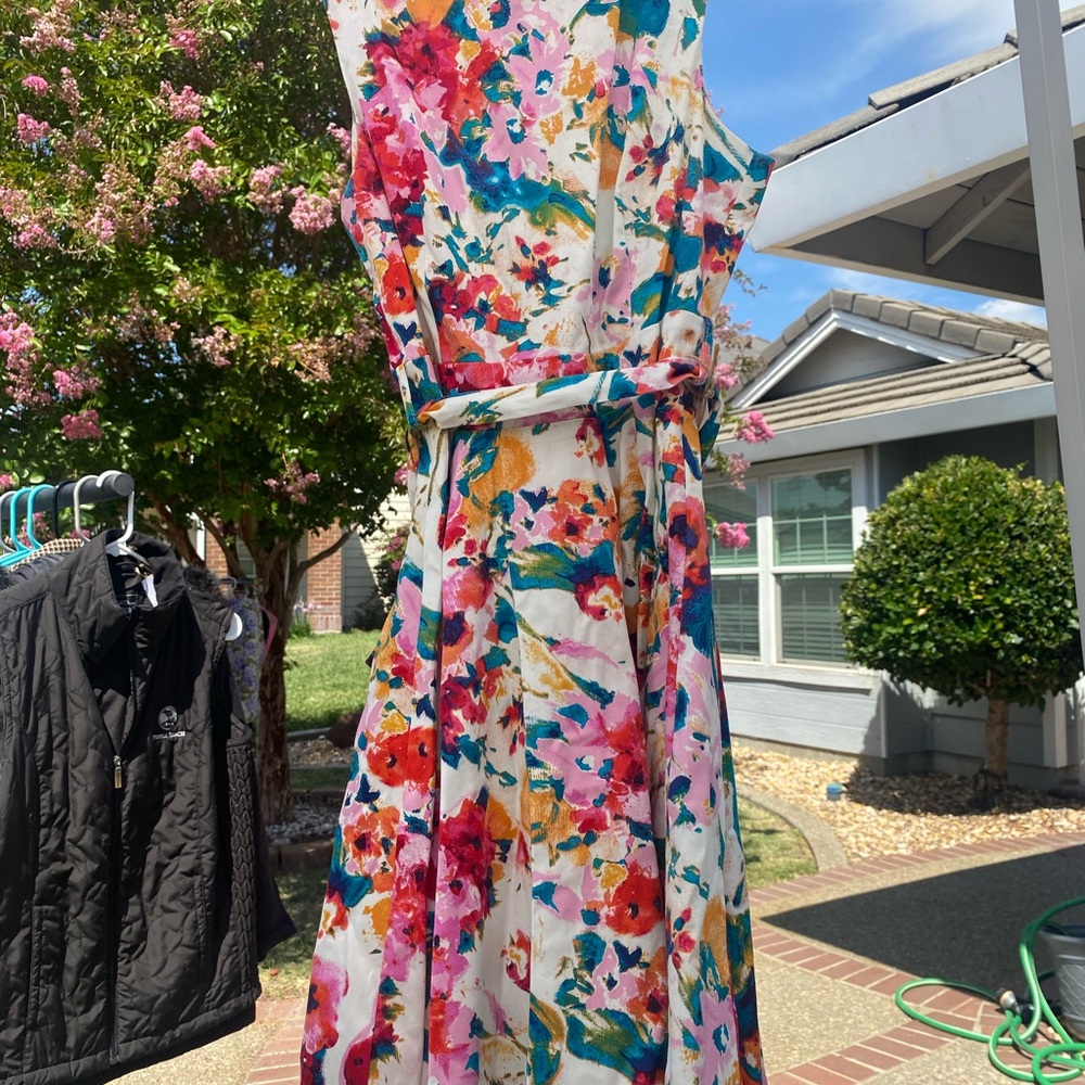 Maximalist Floral Print Dress